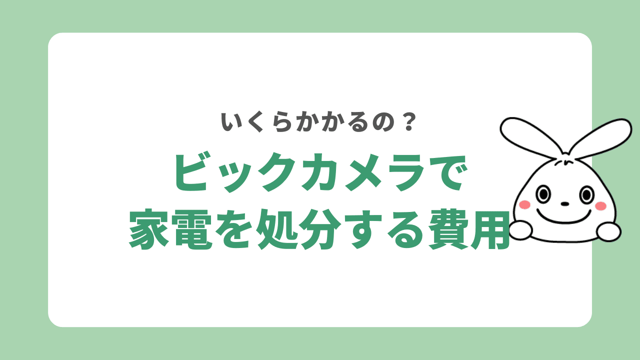 ビックカメラで家電を処分する費用